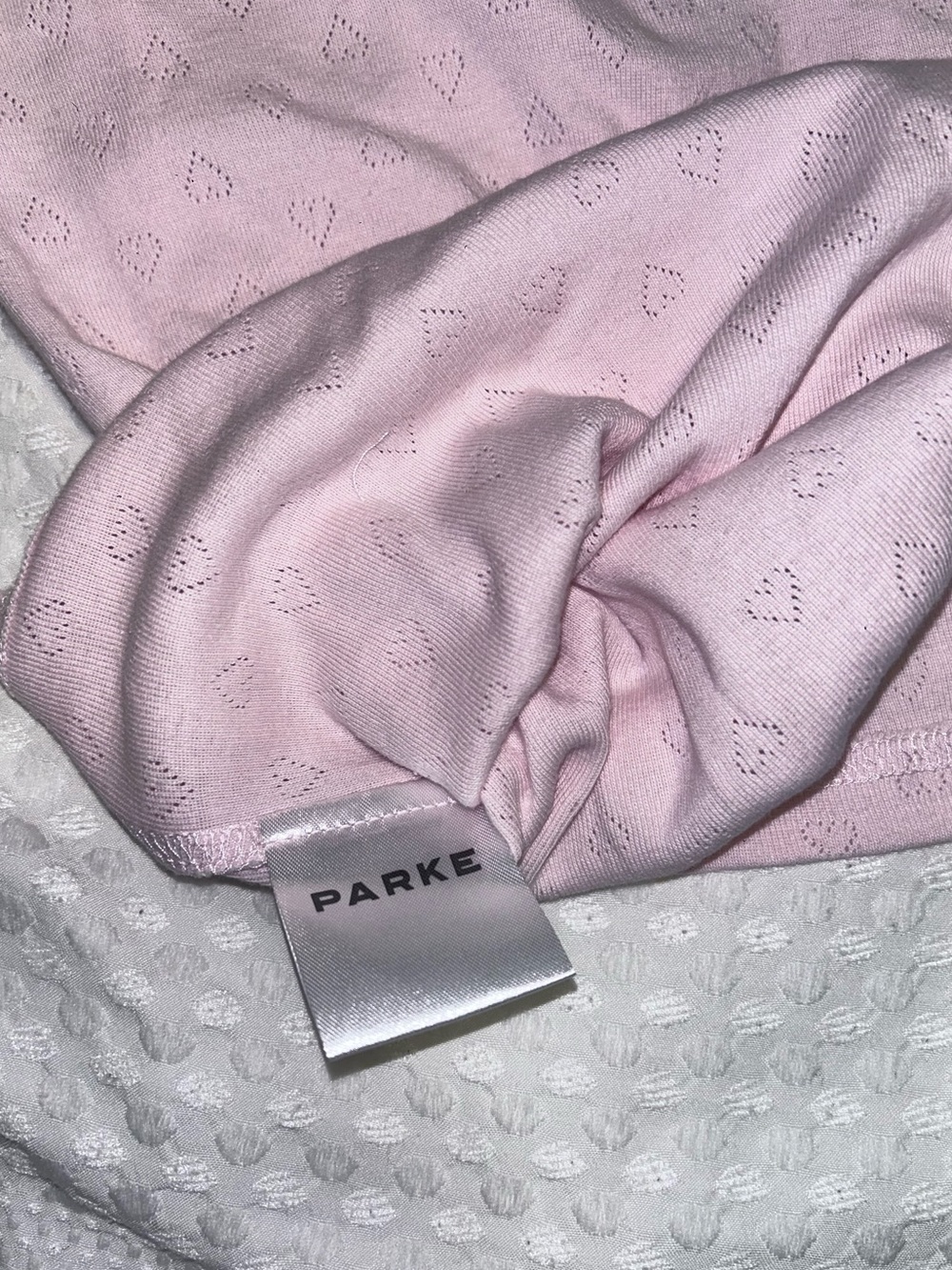 Parke Heart Pointelle Tank Color: Peony Size XL NWOT - Picture 8 of 9